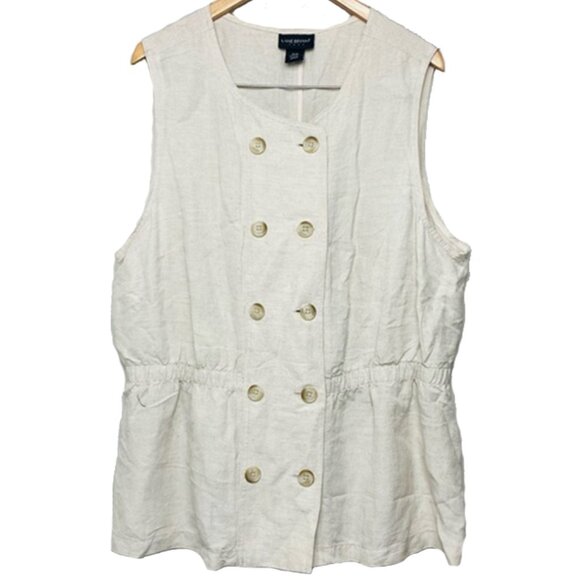 Lane Bryant Sleeveless Linen Blend Button Up Blouse Women's 18/20 - Picture 1 of 7